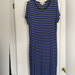 Michael Kors Long blue striped dress